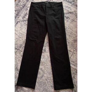 Dockers Pants Womens 8 Black Stretch Chino Straight Leg Casual Workwear Office